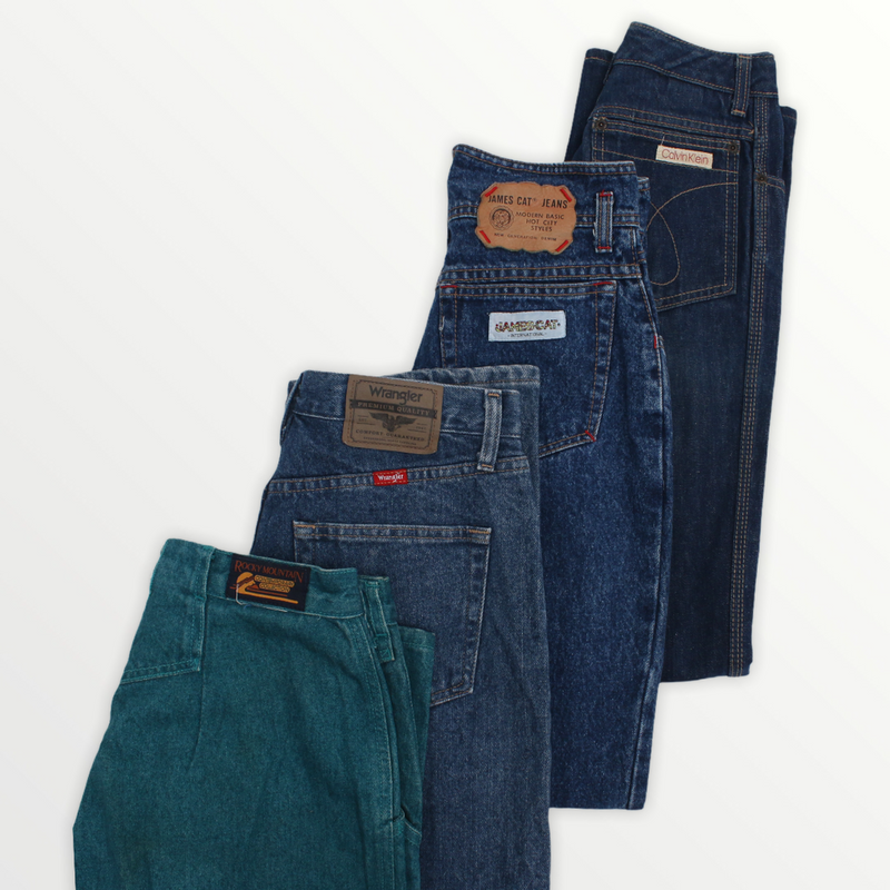 Vintage Ladies High Waisted Jeans 20KG Box