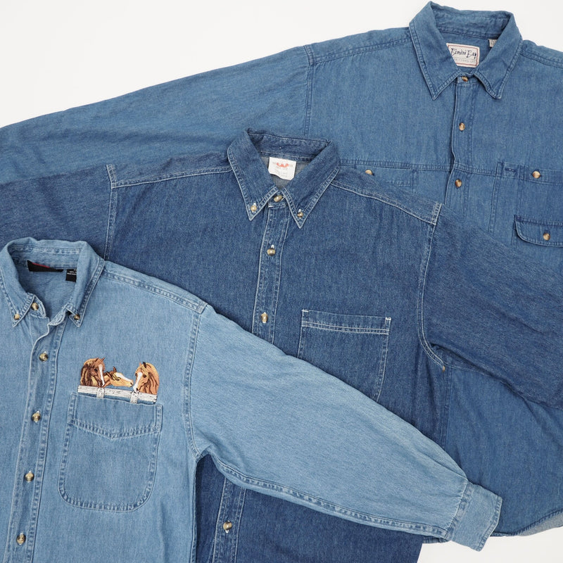 Vintage USA Denim Shirts 10KG Box
