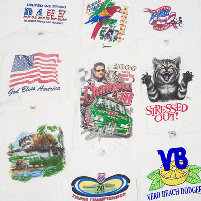 Vintage White T-Shirt USA - 50 Pieces
