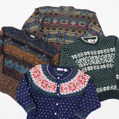 Vintage Wool Jumpers Mix 20KG Box